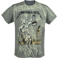 Metallica &ndash; Metallica ... And Justice For All - Neon Backdrop T-shirt charcoal