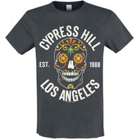 Cypress Hill &ndash; Cypress Hill Amplified Collection - Floral Skull T-shirt charcoal