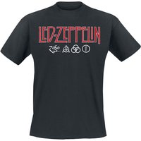 Led Zeppelin &ndash; Led Zeppelin Logo & Symbols T-shirt black